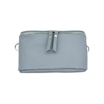 Sac ceinture en cuir grainé avec fermetures éclair pour femme - été 4