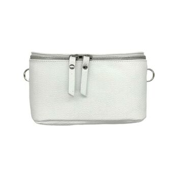 Sac ceinture en cuir grainé avec fermetures éclair pour femme - été 5