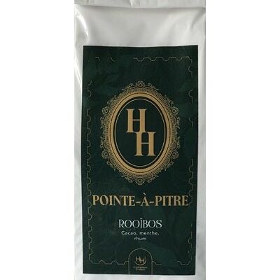Pointe à Pitre, Rooïbos cacao, menthe, rhum, 100g.
