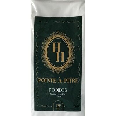 Pointe à Pitre, Rooïbos cacao, menthe, rhum, 100g.