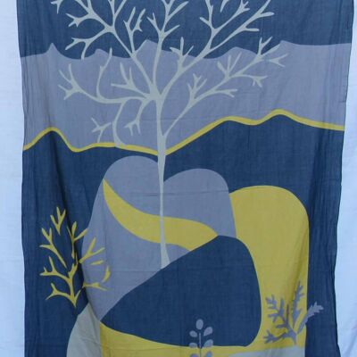 Luna Navy Organic Cotton Scarf