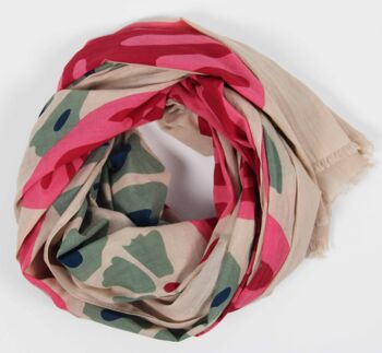 foulard Coton Bio Equateur Rose