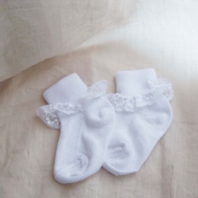 Chaussettes en dentelle de coton