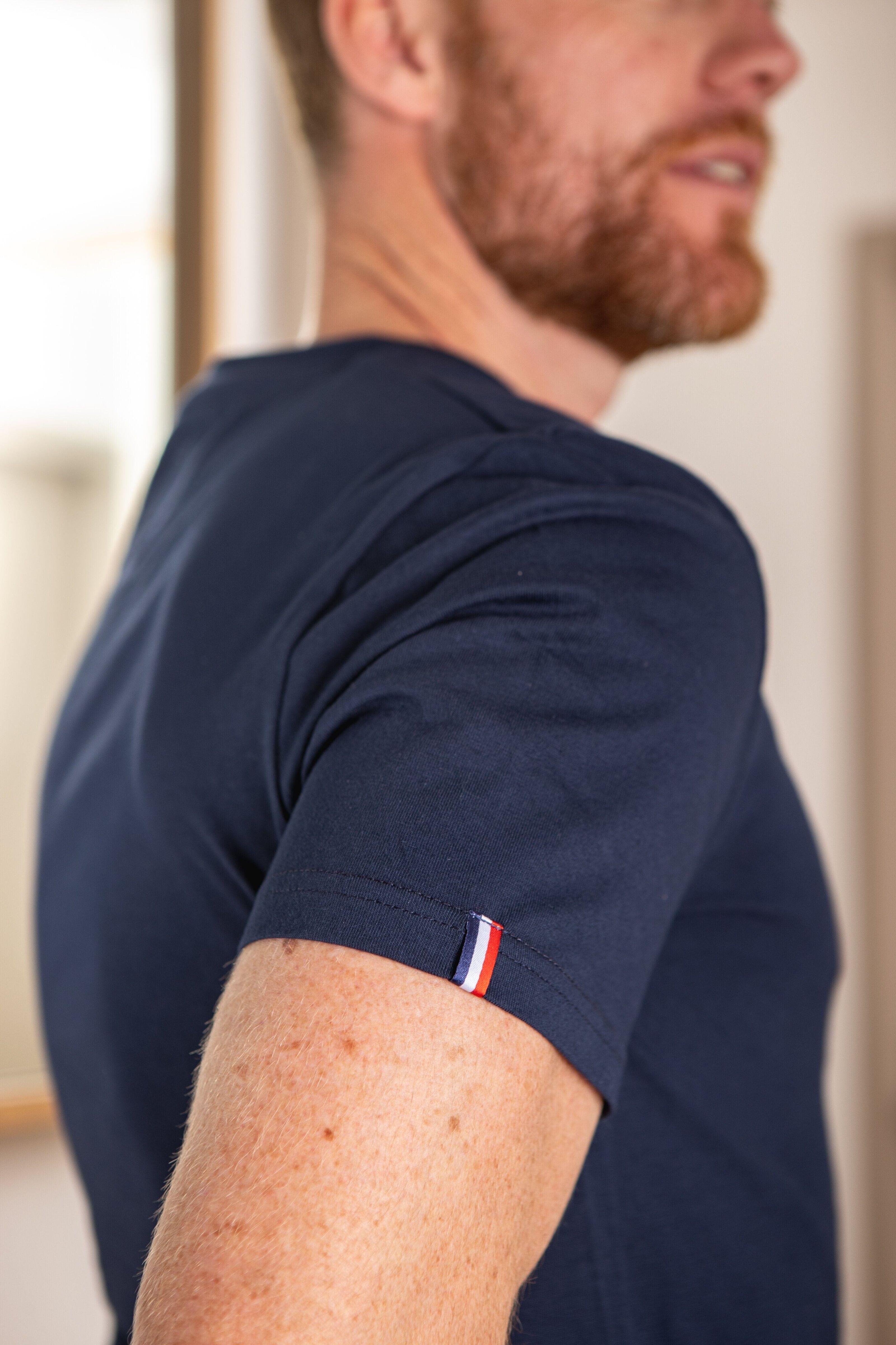 Le Délicat - Pull coton Bio Homme Bleu - Made in France | tranquille Emile