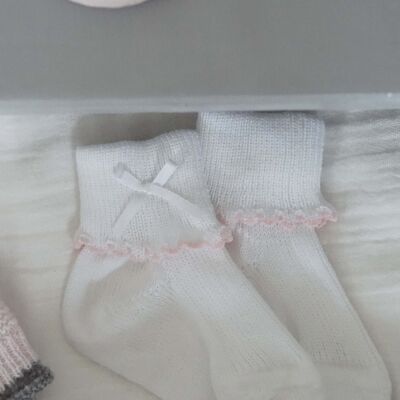 Chaussettes en coton avec passepoil