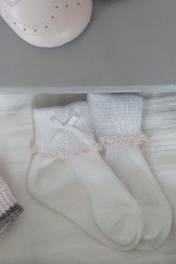 Chaussettes en coton avec passepoil 1