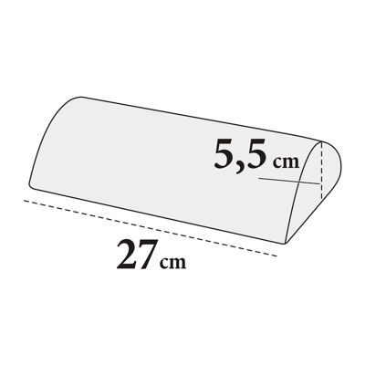 Nackenrolle - K-Leder / reinweiss abwaschbar - Tropfenform - 27 × 5,2 cm