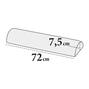 Genouillère demi-ronde "Maxi" - Ø 7,5 cm × 72 cm - Cuir K / blanc pur
