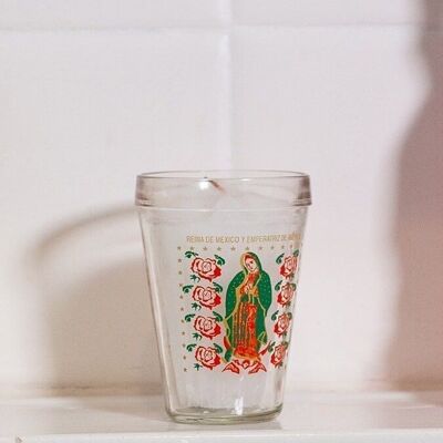 Screen-printed Virgin of Guadalupe candle