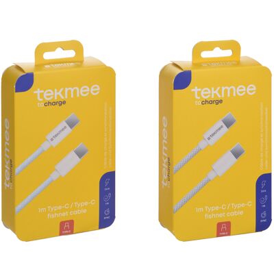 CABLE DE RED TEKMEE 1M TIPO-C/TIPO-C