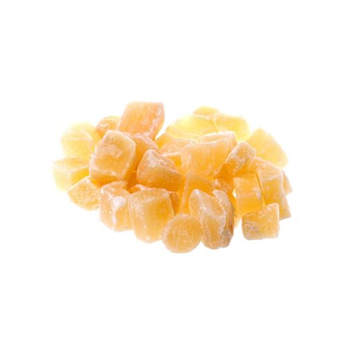 Cubes de gingembre confit   réduit en sucre