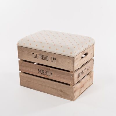 tabouret de rangement-moutarde-étoile