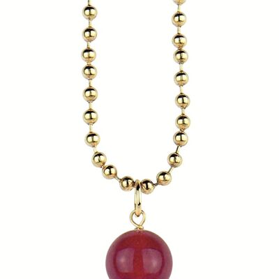 Célébrez le printemps avec des bijoux inspirés des fleurs. Collier Femme The Circle Classic Fleur Blanche Fond Rouge Clair Fabriqué en Italie