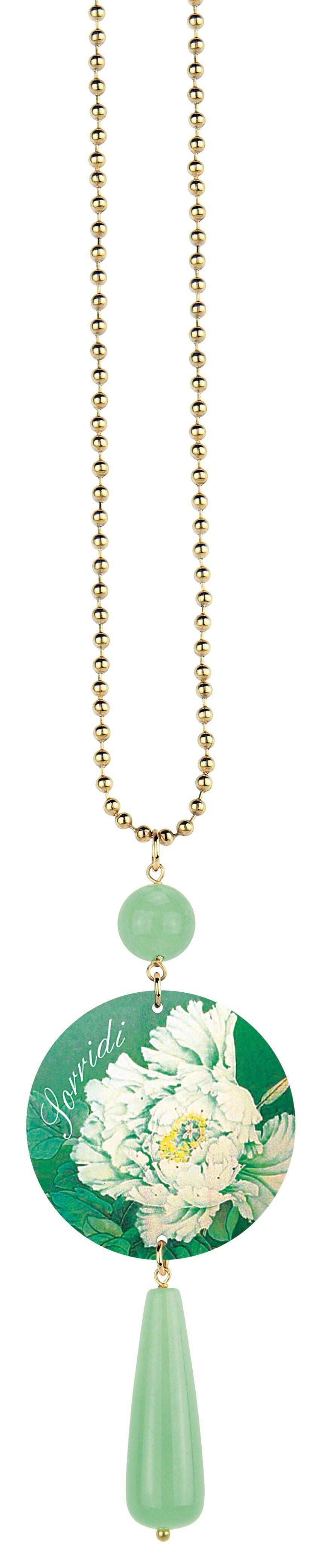 Feiern Sie den Frühling mit von Blumen inspiriertem Schmuck. The Circle Damenhalskette Classic Green Flower Smile Made in Italy