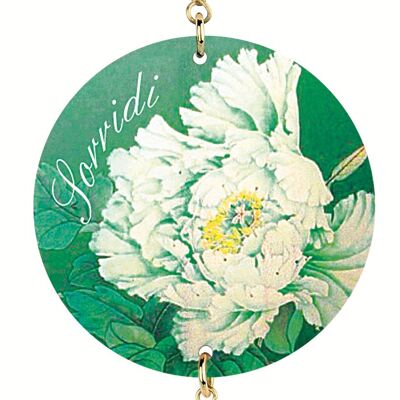 Celebrate spring with flower-inspired jewelry. The Circle Women's Necklace Classic Green Flower Smile Made in Italy