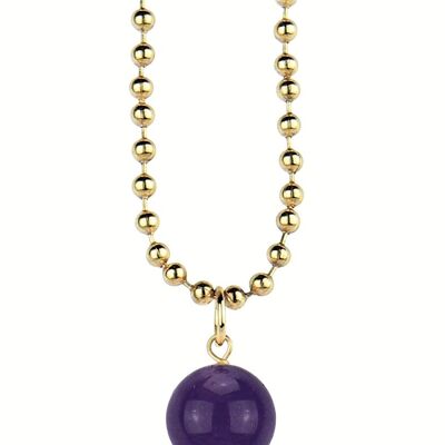 Celebra la primavera con gioielli ispirati ai fiori. Collana Donna The Circle Classico Fiore Bianco e Viola Fondo Chiaro Sogno Made in Italy