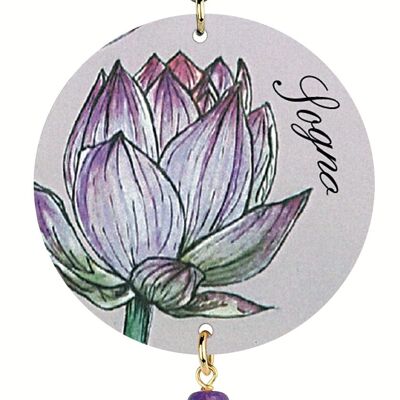 Celebrate spring with flower-inspired jewelry. The Circle Classic Women's Necklace White and Purple Flower Light Background Dream Made in Italy