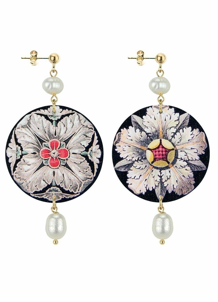 Celebra la primavera con gioielli ispirati ai fiori. Orecchini Donna The Circle Classico Rosone Bianco Made in Italy