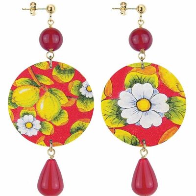 Boucles d'oreilles pour femmes The Circle Classic Amalfi Lemon. Fabriqué en Italie