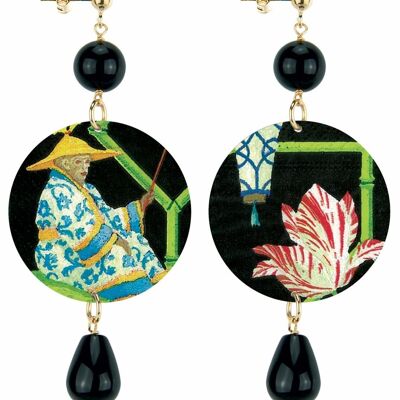 Celebrate spring with nature-inspired jewelry. The Circle Classic Oriental Monkey Women's Earrings. Made in Italy