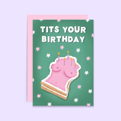 seins votre carte d'anniversaire | Cartes d'anniversaire drôles | Cartes de seins