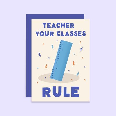 Le tue classi regolano la carta dell'insegnante | Biglietti di ringraziamento per insegnanti