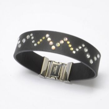 Bracelet Claudia cuir et strass 1