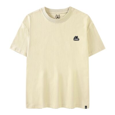 Einfarbiges beiges Oversize T-Shirt 250Gr