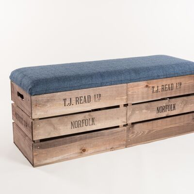 flintstone and midnight-tweed-storage-bench
