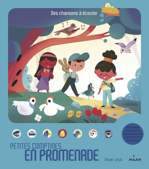 Livre sonore - Petites comptines en promenade - Collection « Contes et comptines à écouter »