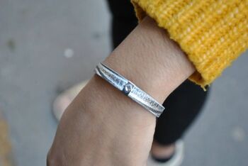 Bracelet Vagues argent losange 2