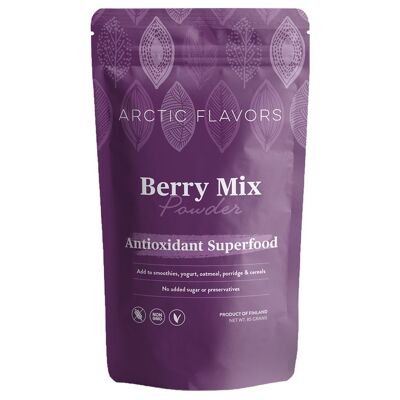 Smoothie Mix Powder 85g/3oz from Finland by Arctic Flavors - 4 super berries, no sugar or preservatives added