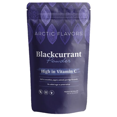Blackcurrant Powder 85g/3oz from Finland by Arctic Flavors - 100% blackcurrant, no sugar or preservatives added