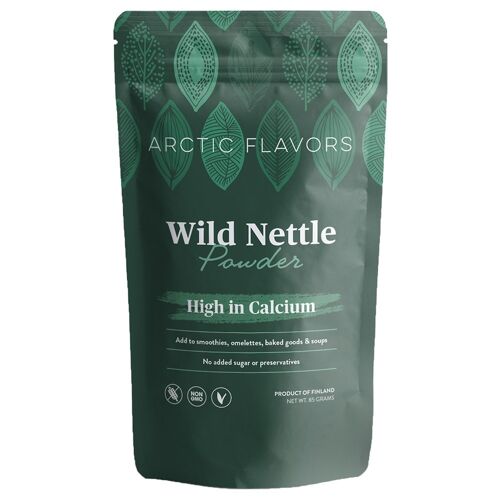 Nettle Powder 85g/3oz from Finland - 100% stinging nettle, no sugar or preservatives added - green powder