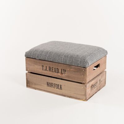 Sgabello-piede-grigio-righe-tweed