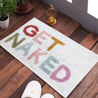 Get Naked Bathmat Alfombrilla de baño de algodón capitoné