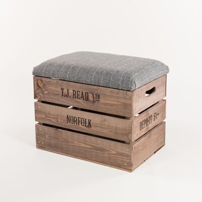 Grey-stripe-tweed-storage-stool