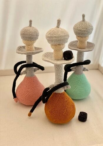 PETITE SHISHA, crochetée à partir de fil de coton, cadeau, figurine 1