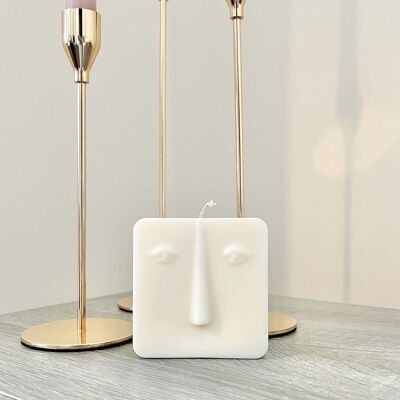 Square Moai Face Candles - Square Candle - Vegan Soy Candle