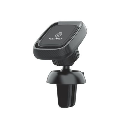 TECHANCY Magnetic car Mobile Phone Holder Black Compatible with iPhone, Xiaomi, Samsung and More
