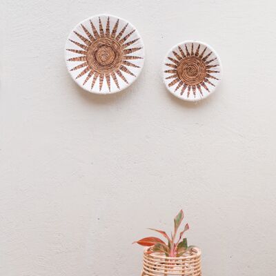 wall decoration | wall basket | Wall design | fruit bowl | Decorative bowl MADALA made of banana fiber (2 sizes)