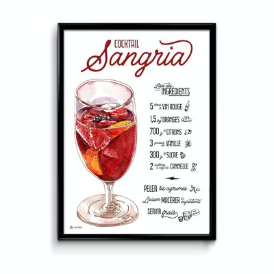 Sangria cocktail poster
