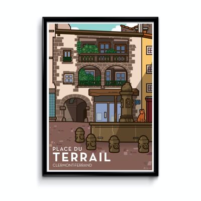 Plakat Place du Terrail Clermont-Ferrand