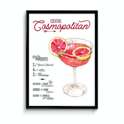 Poster di cocktail cosmopoliti