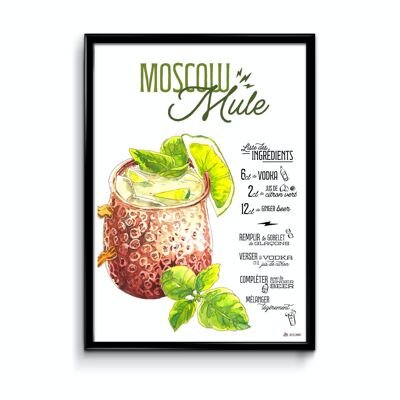 Moskau-Maultier-Cocktail-Plakat