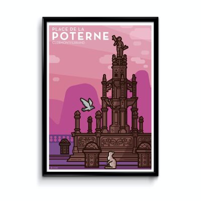 Poster Place de la Poterne Clermont-Ferrand