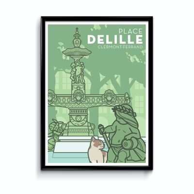 Affiche Place Delille Clermont-Ferrand