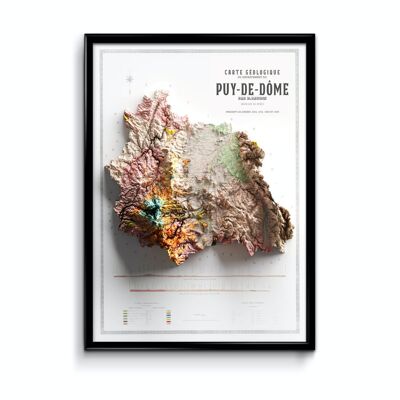 Poster Carta geologica 3D del Puy-de-Dôme