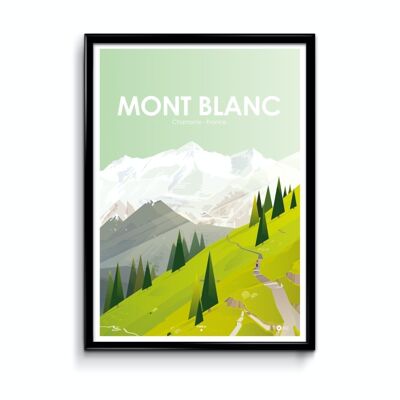 Grünes Mont-Blanc-Plakat