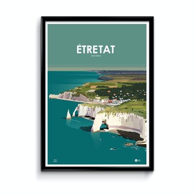 Cartel de los acantilados de Etretat